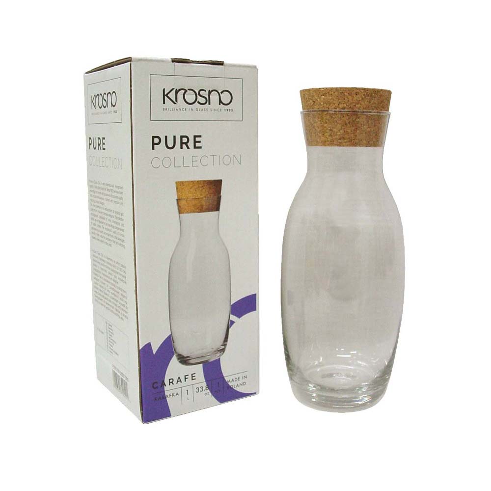 Botella cristal basic tapón corcho - 1 Litro