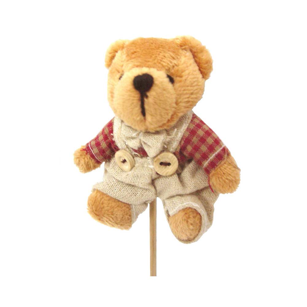 Pincho madera peluche osito