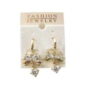 miniatura Pendientes bisutería dorado lazos brillantes