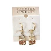 miniatura Pendientes bisutería dorado bolso corazón con brillo