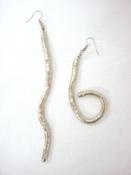 miniatura JUEGO 4 PIEZAS BISUTERIA FLEXIBLE RIGIDA RODIO COLLAR PENDIENTES PULSERAS PLATEADO