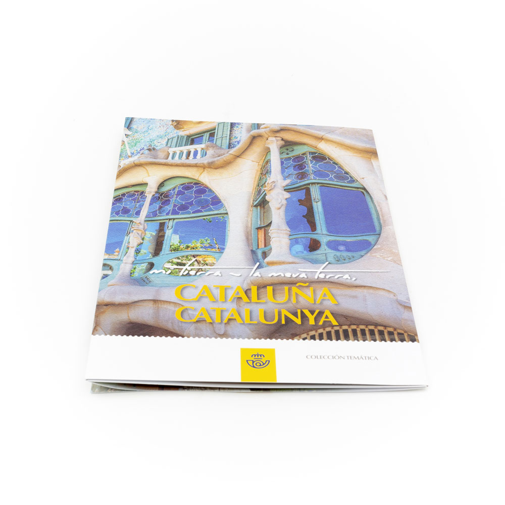 Mi tierra carpeta filatélica Cataluña cerrada
