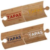 miniatura Set de 2 tablas de bambú puzzle para tapas 2