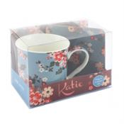 miniatura Taza de porcelana con posatazas 2