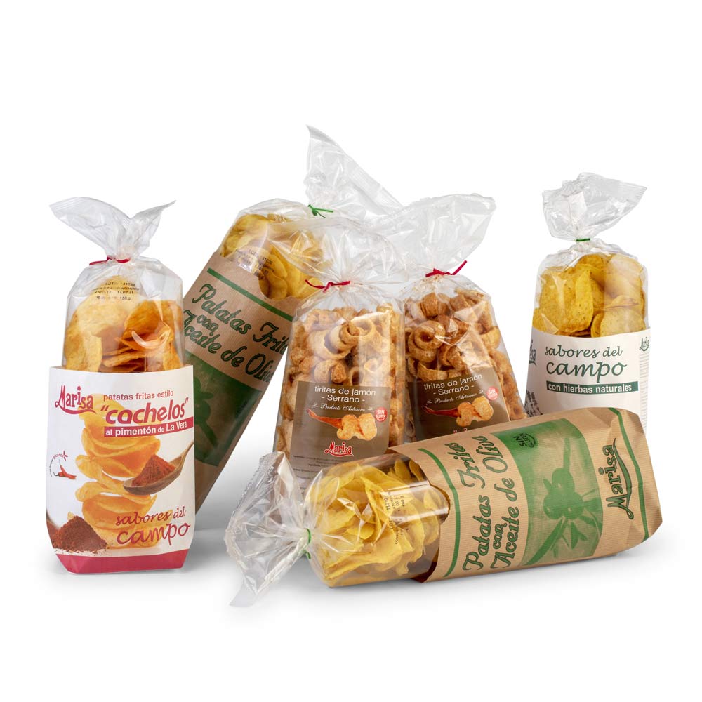 Lote Patatas - 2 Tiras de Jamón + 2 Patatas Oliva + 1 Patatas Cachelo + 1 Patatas Hierbas