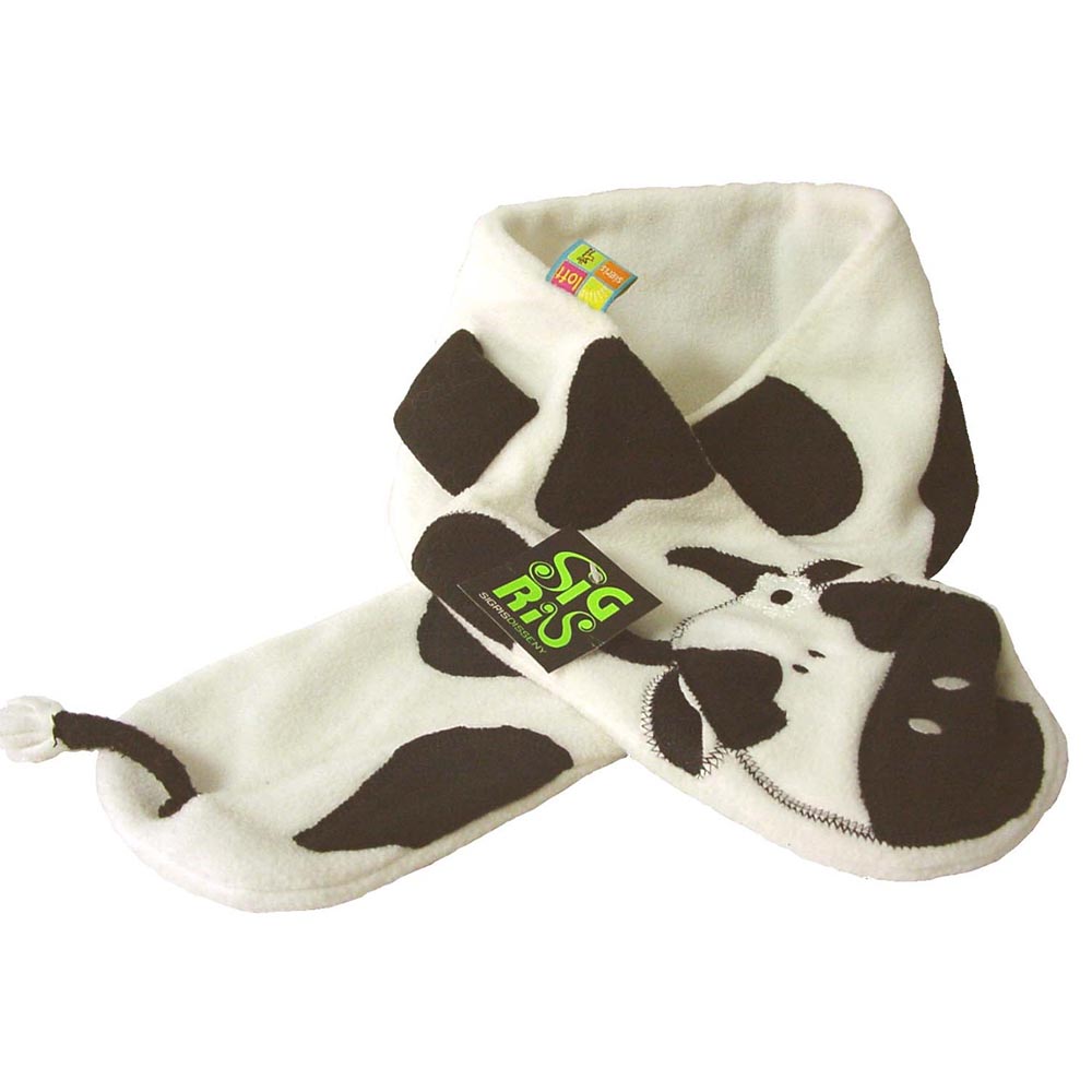 Bufanda infantil estampado manchas de vaca