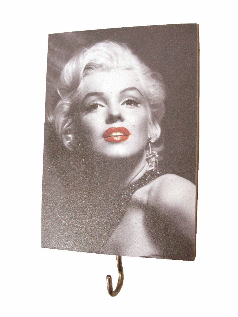 Cuadro Percha 1 gancho Marilyn Monroe lentejuelas 1