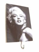 miniatura Cuadro Percha 1 gancho Marilyn Monroe lentejuelas 2