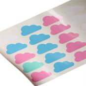 miniatura Vinilo nubes de colores 25 unidades