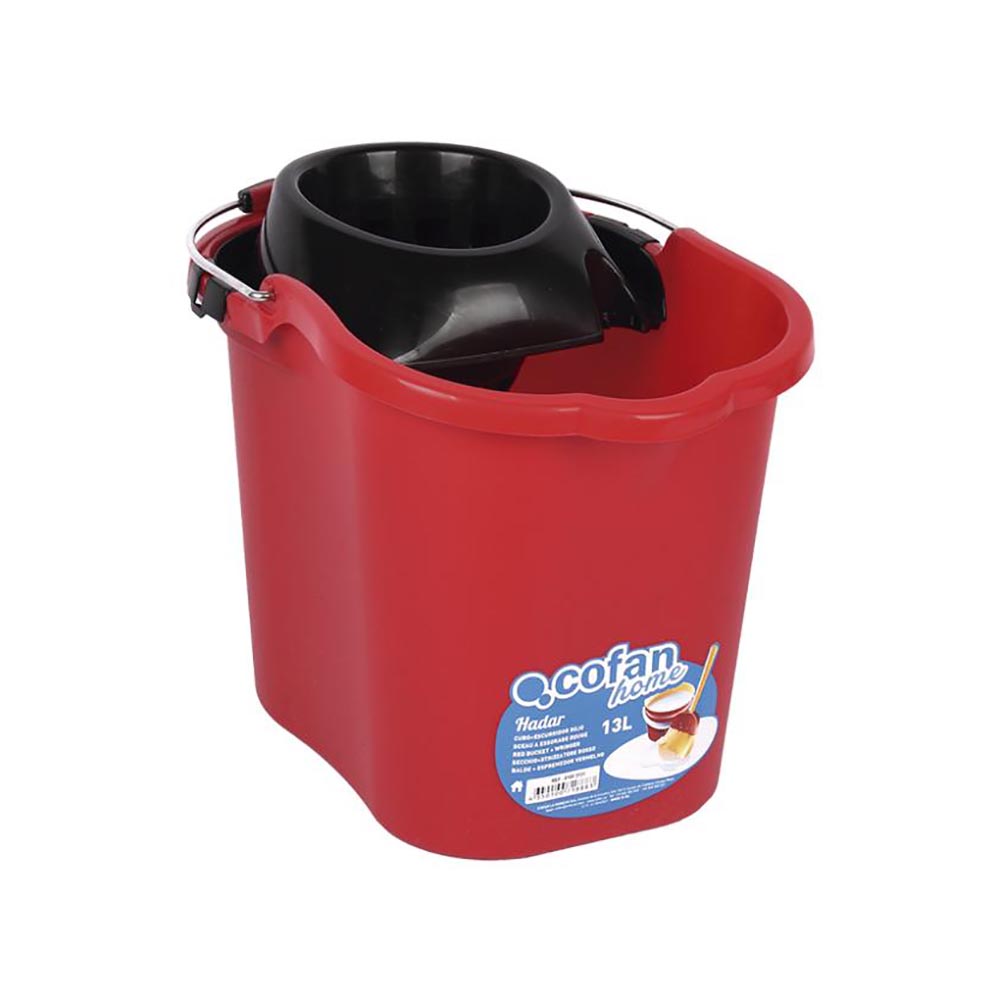 Cubo + Escurridor rojo 13 L modelo Hadar