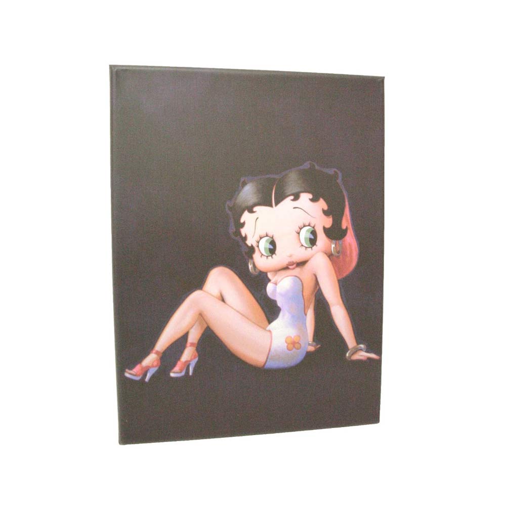 Cuadro Plotter Canvas Madera Dibujo Animado Betty Boop Noche