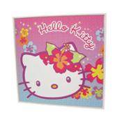 miniatura Cuadro Tabla Marco Infantil Hello Kitty Flor