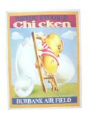 miniatura Cuadro Lienzo Canvas Madera Infantil Dibujo Animado Antiguo Pollito