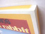 miniatura Cuadro Lienzo Canvas Madera Infantil Dibujo Animado Antiguo Conejo