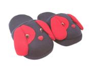 miniatura Par de Zapatillas para Casa Forma Animal Perrito Tamaño Único Unisex Azul Rojo