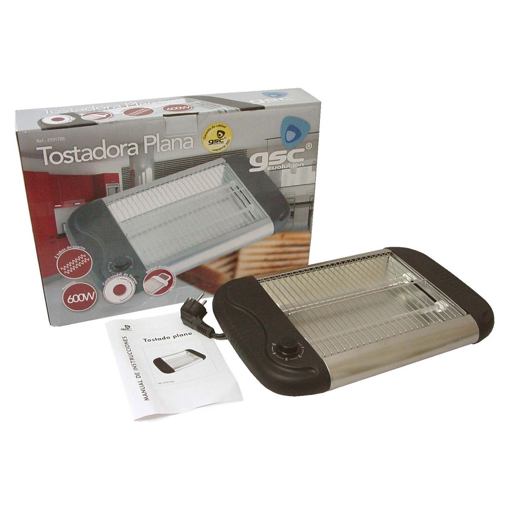 Tostadora plana tubo cuarzo 600 W 1