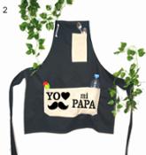 miniatura Delantal personalizado de Chef cocina para hombre 2