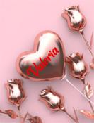 miniatura Globo metálico personalizado y con forma de corazón 2