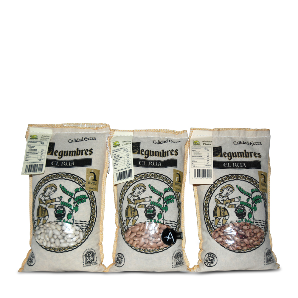 Lote Alubia Blanca de Riñón 1 Kg + Alubia Pinta 1 Kg + Alubia Canela 1 Kg