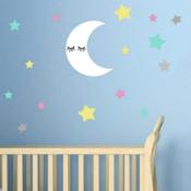 miniatura Vinilo luna y estrellas de colores 3