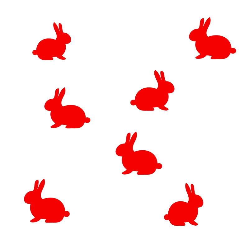 Set de 16 vinilos conejitos