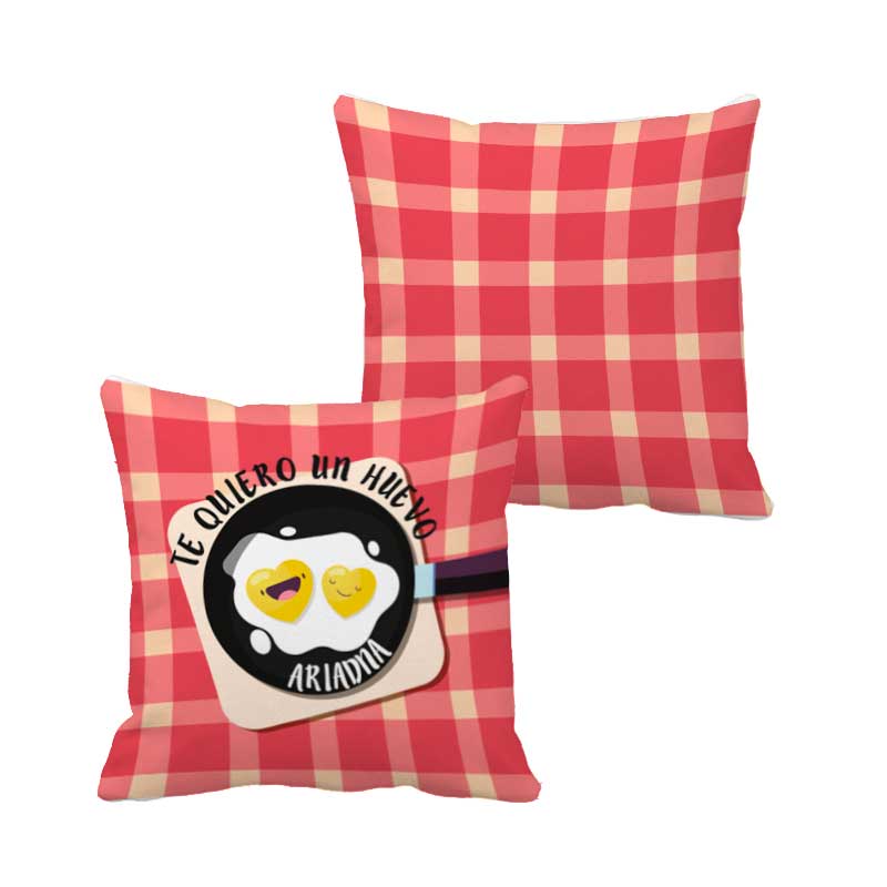 Cojín personalizado San Valentín " Te quiero un huevo"