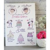 miniatura Cuadro personalizado de boda 3