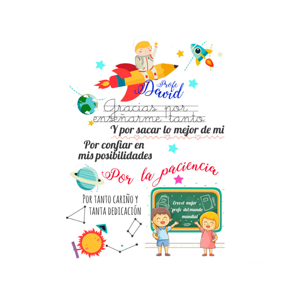 Lienzo personalizado para profes