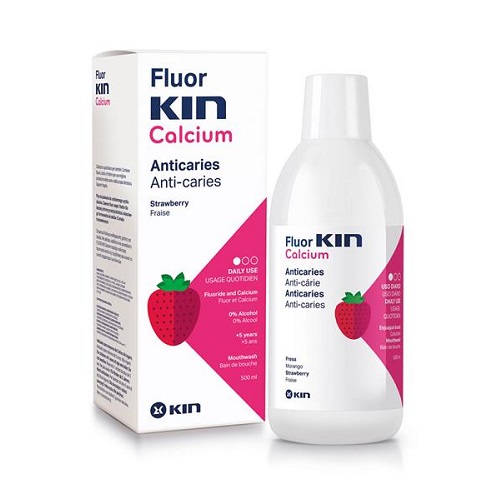Kin Fluor Kin Calcio Infantil Colutorio Fresa 500ml