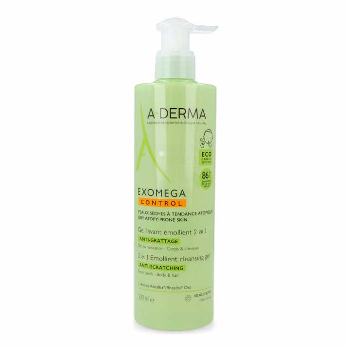 A-DERMA A-Derma Exomega Gel 2 En 1 Cabello Y Cuerpo 500 Ml