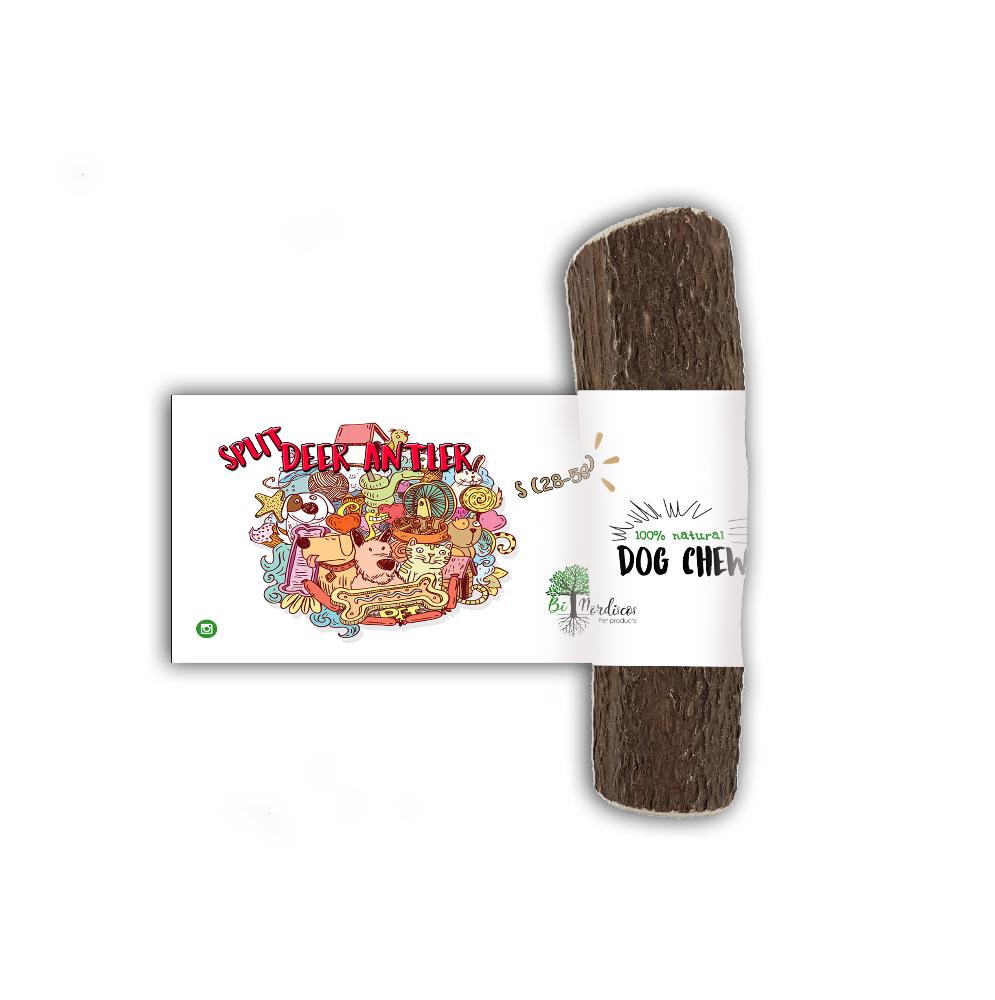 Bimordiscos Juguete Mordedor Natural - Asta Cuerno Partida de Ciervo para Perros