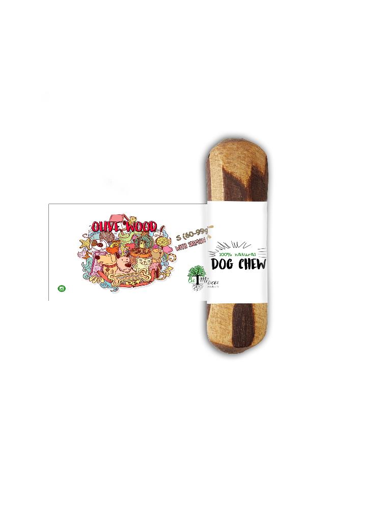 Juguete Mordedor Natural - Madera de Olivo para Perros