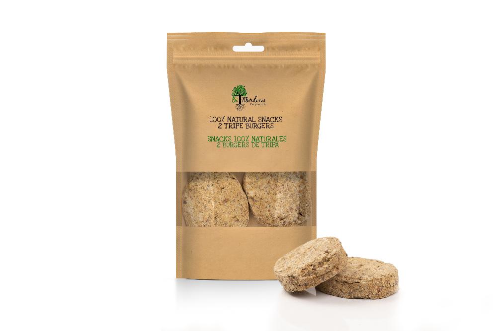 Bimordiscos Snack Natural - Hamburguesa de Tripa de Vaca para Perros (2 unidades)