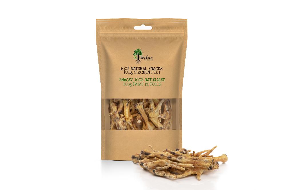 Bimordiscos Snack Natural - Patas de Pollo para Perros (100 gramos)