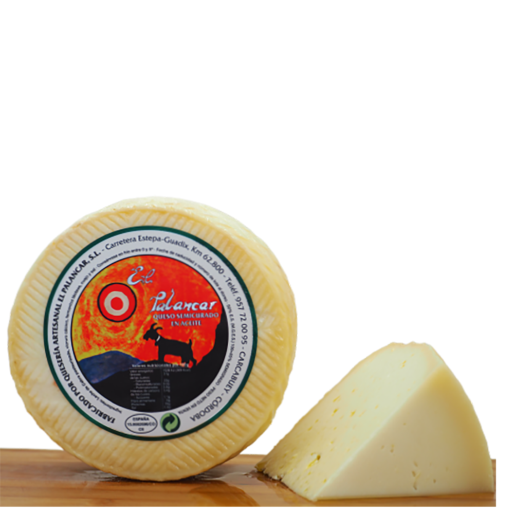 Queso de cabra semicurado en aceite de oliva