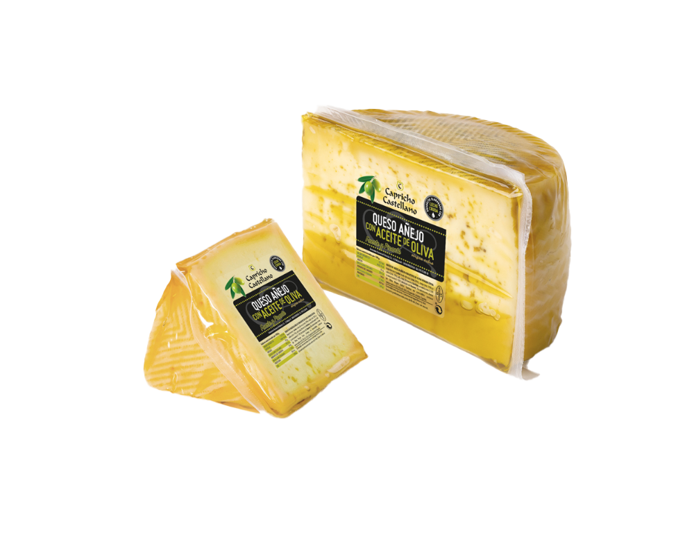 Ibéricos a Domicilio Gourmet Pieza de 1/2 Queso de Mezcla Añejo con Aceite Oliva