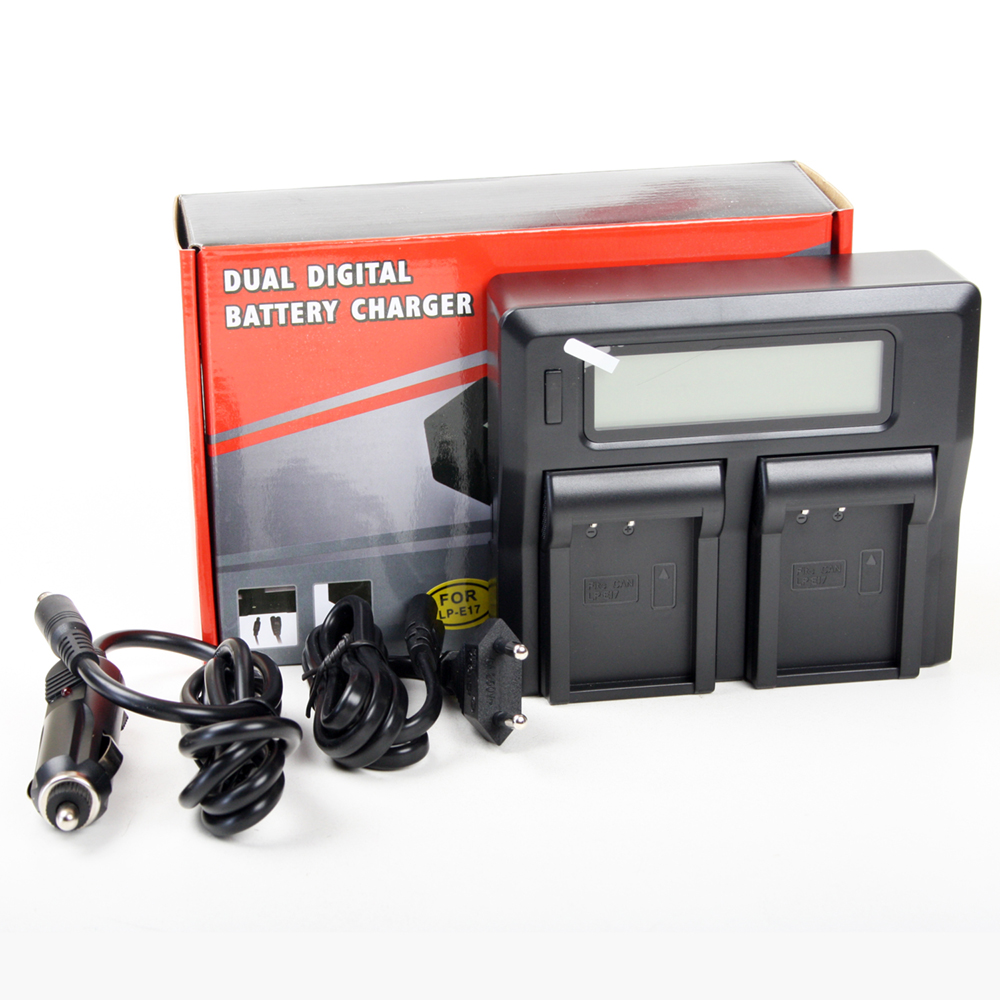 Cargador Doble Baterías LP-E17 para Canon