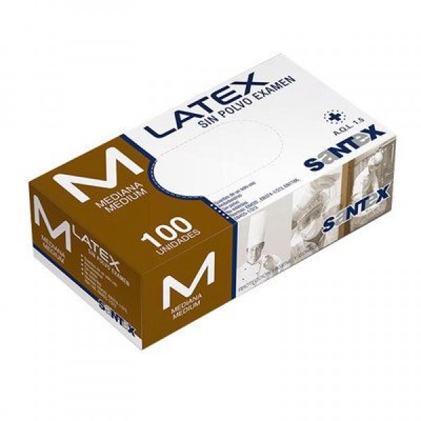 Guante Látex sin polvo 100u.