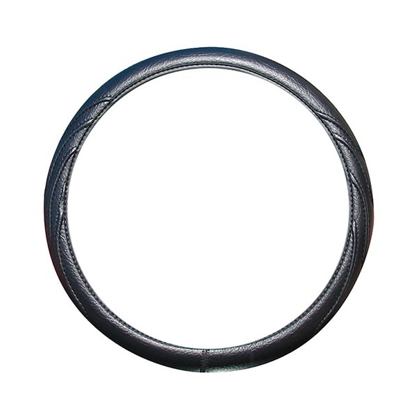 AMS Funda de volante polipiel negro