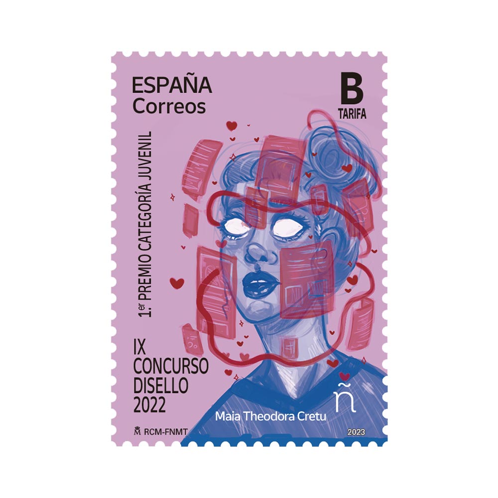 Disello primer premio categoría juvenil 2023 Correos chica robot