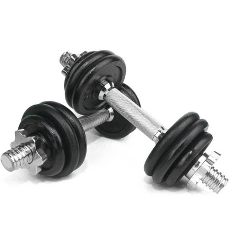 KMT Mancuernas pesas de disco 15kg Negro