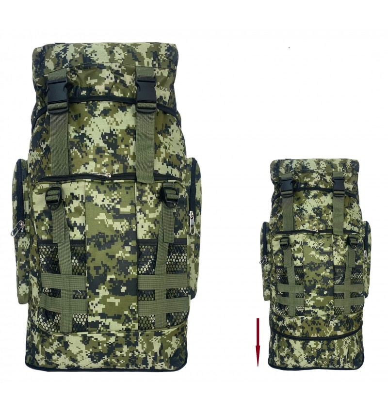 Mochila de senderismo plegable 70L+10L