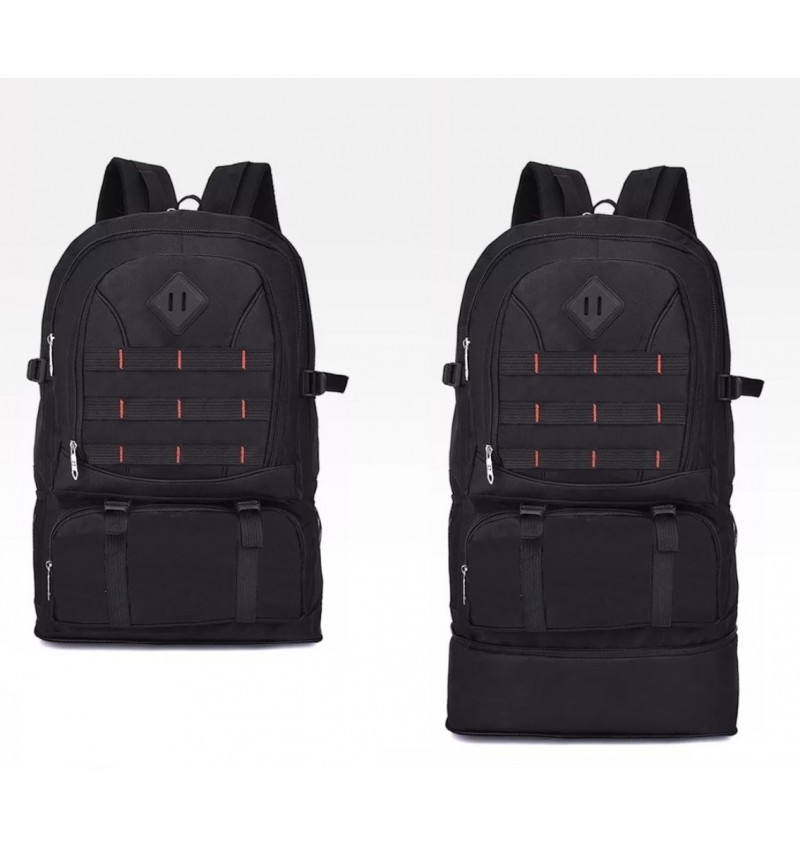 Macuto senderismo 55+10 L negro