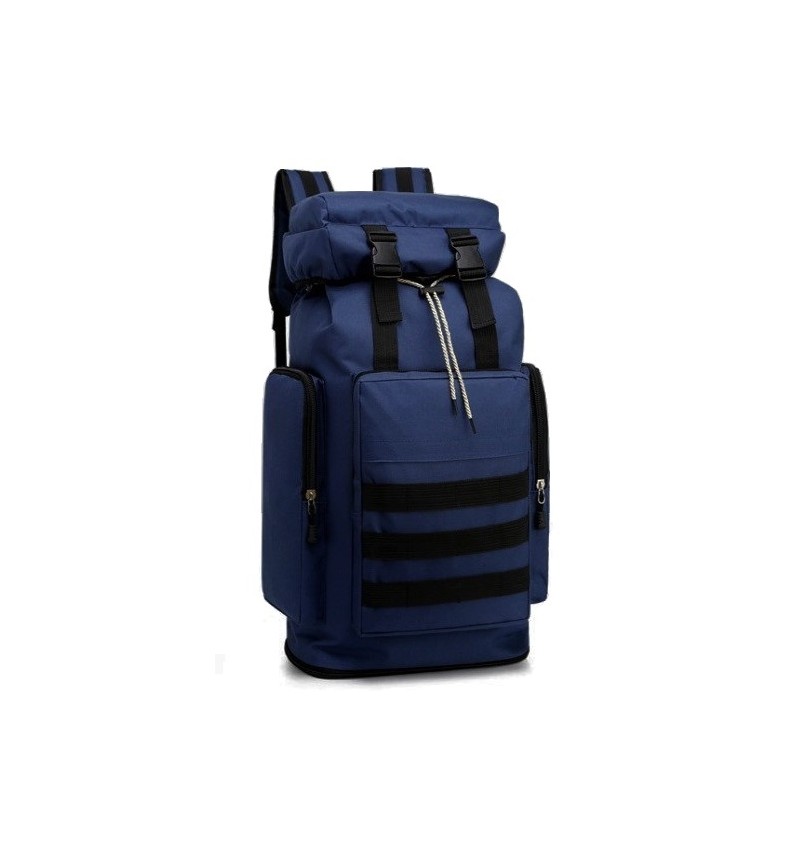 Mochila impermeable plegable 60+10L azul
