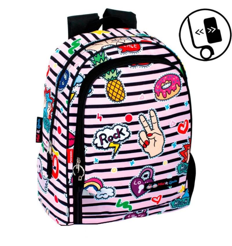 PERONA Mochila grande infantil, adaptable a carro