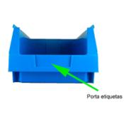 miniatura Vista frontal de gaveta azul con etiquetero