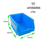 miniatura Medidas gaveta de plástico azul