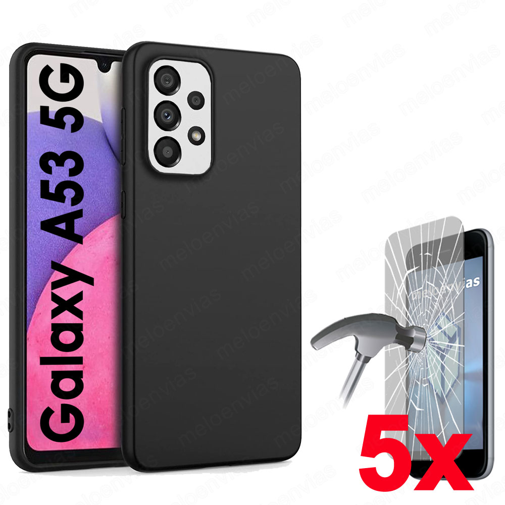 Samsung Funda para Galaxy A53 5G + 5X Protector Pantalla Cristal