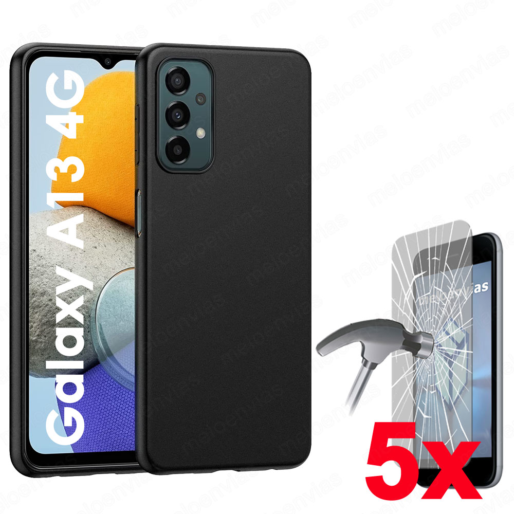 Samsung Funda para Galaxy A13 4G + 5X Protector Pantalla Cristal
