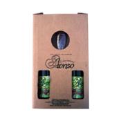 miniatura Caja de 2 Botellas de 70 cl de Sidra Natural Tradicional + 1 vaso grabado "Alonso"